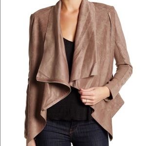 Suede Waterfall Moto Jacket